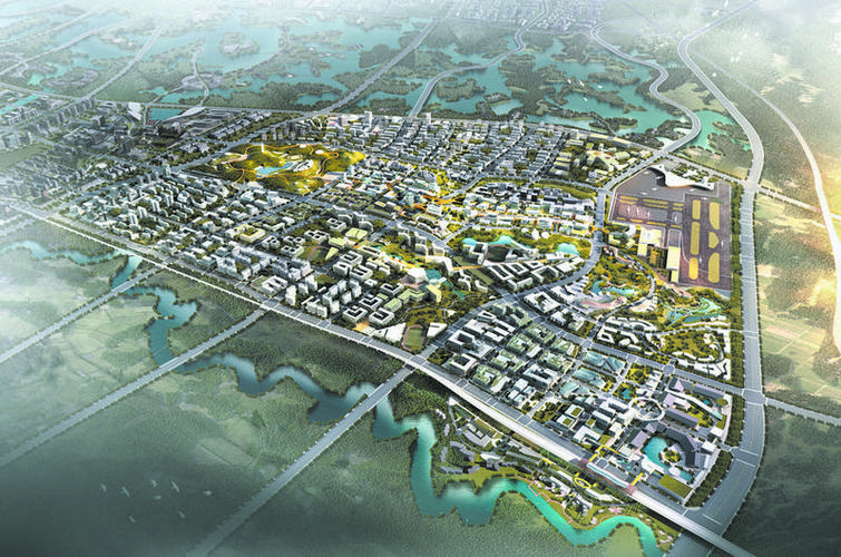 未来科技城起步区总体鸟瞰图